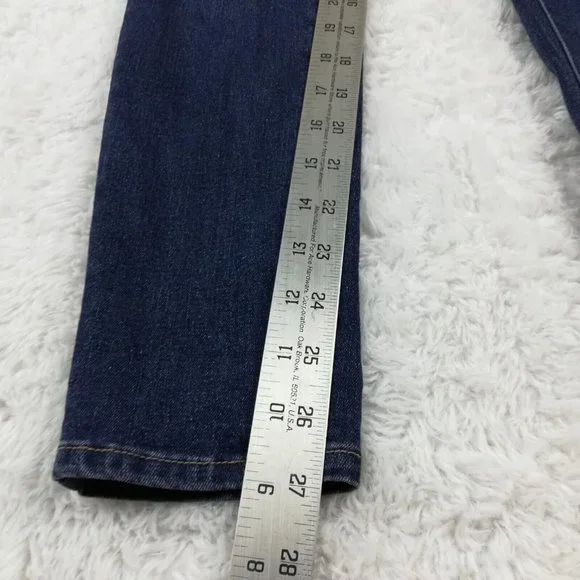 Harper Heritage Womens Jeans Skinny Blue Denim Medium‎ Wash Ripped Mid Rise 26 - Picture 8 of 13